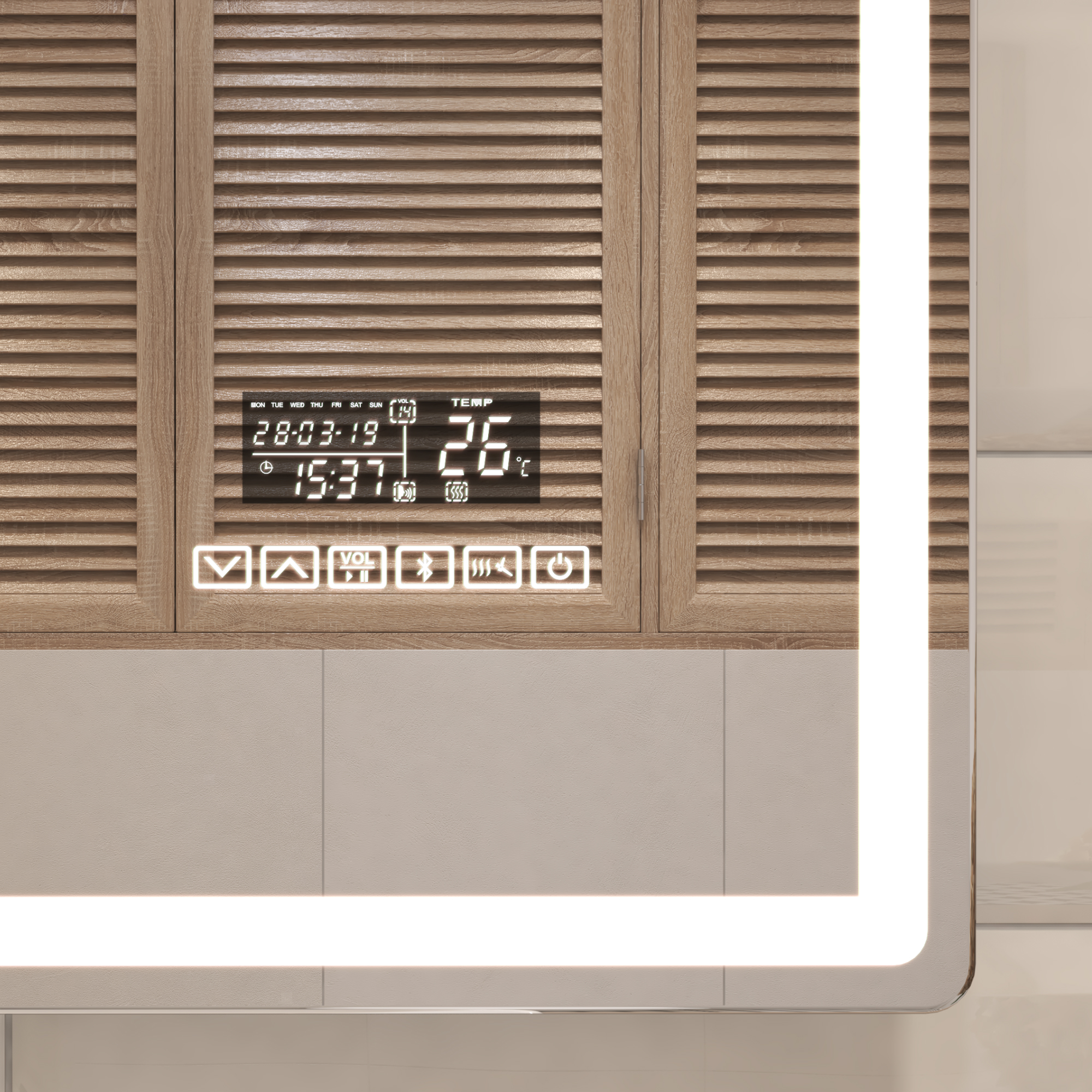 Зеркало с подсветкой VIGO Geometry Media voice 1200