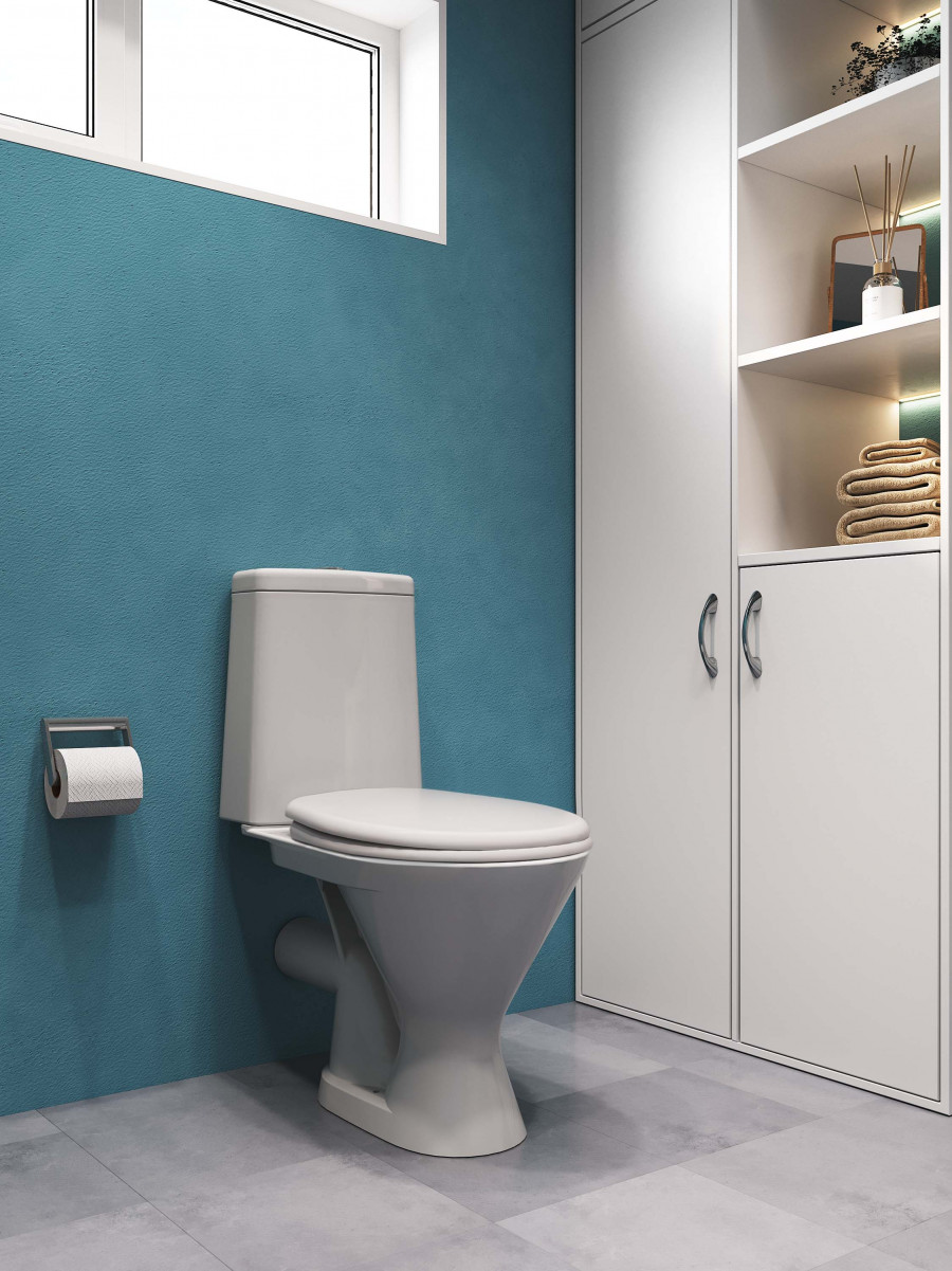 Унитаз-компакт "Грация", горизонт. вып. 2-х уров. арм., сид. полипрроп. SANTERI