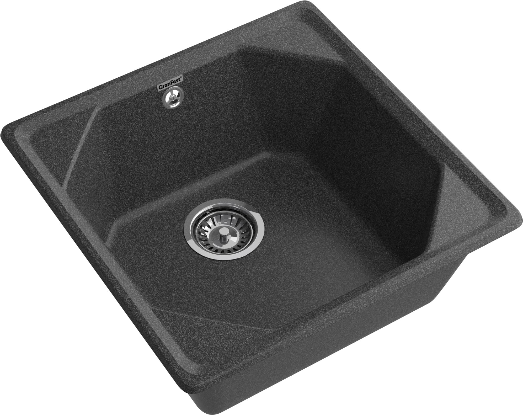 GRANFEST Мойка композит UNIQUE, GF-U-500, 1-чаша 500*500, графит GRANFEST Мойка композит UNIQUE, GF-U-500, 1-чаша 500*500, графит