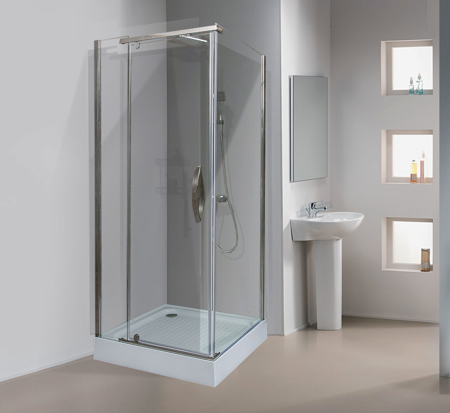 Душевой уголок ALEX BAITLER 2 серия AB214-100 прозрачное стекло