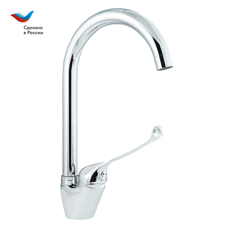ХИРУРГ Смеситель для мойки с высоким изливом, локтевой, одноручный, СЛАВЕН, Х22