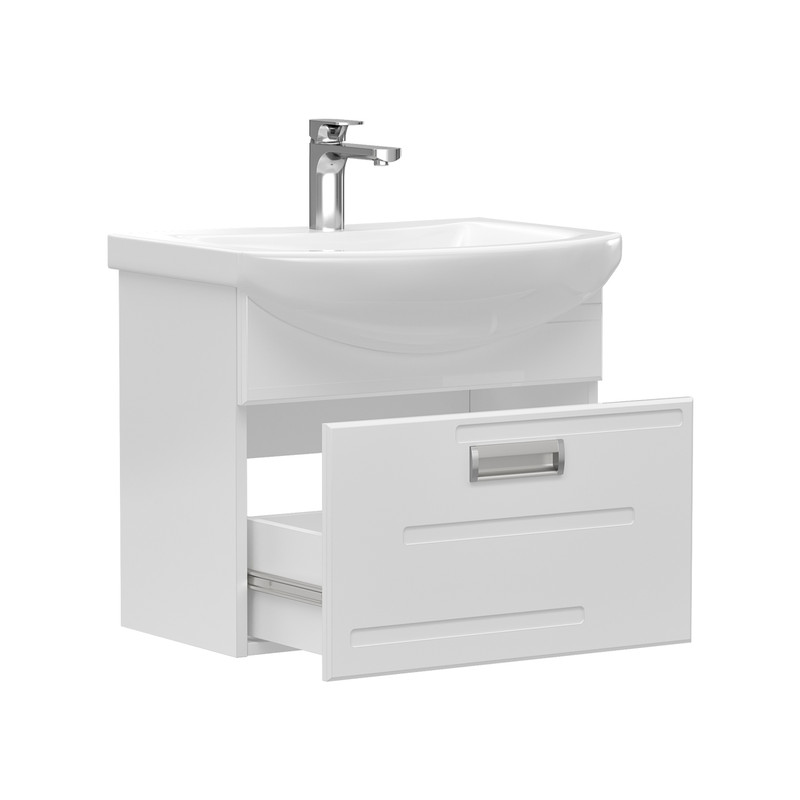 Тумба Joli 60, подвесная, 1 ящ., белая (под раковину Балтика 60), VOLNA