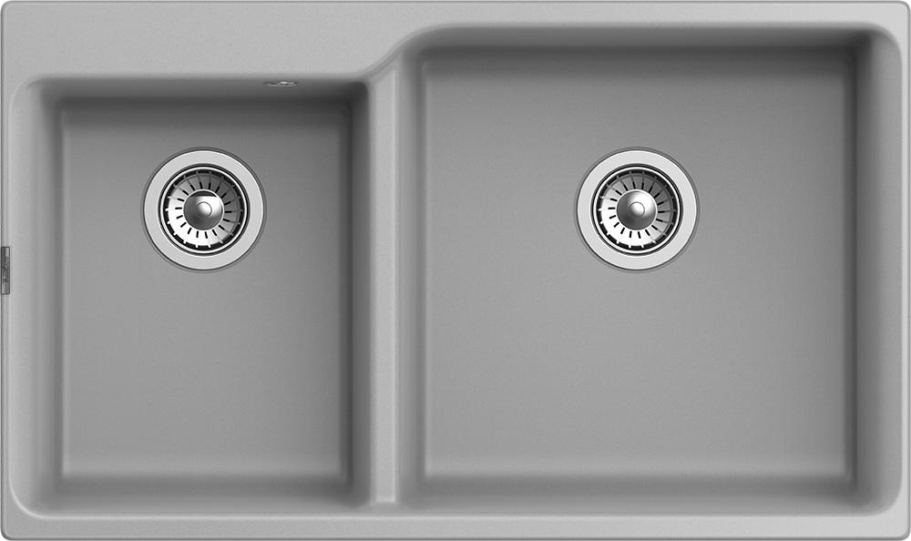 RIVELATO Мойка AXEL 90D  2-чаши 870*520мм grigio metallizzato арт. RIVELATO Мойка AXEL 90D  2-чаши 870*520мм grigio metallizzato арт.