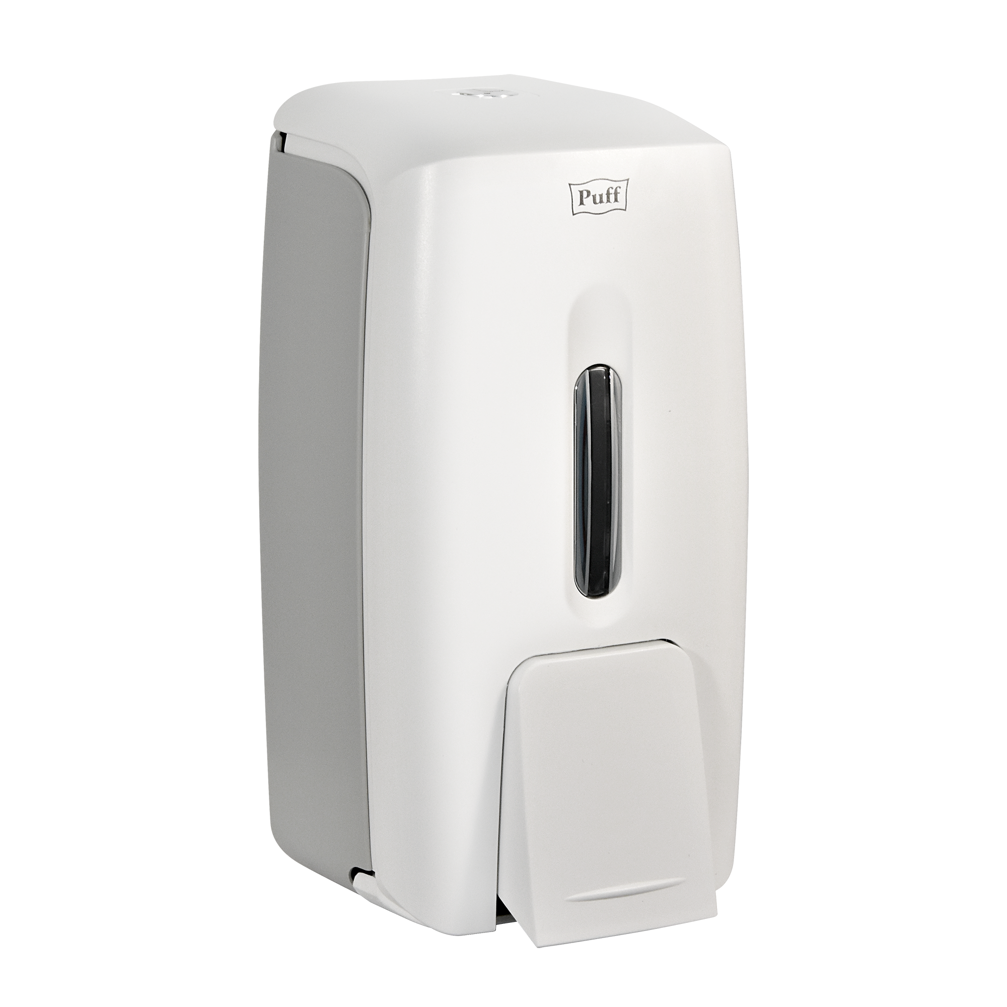 Дозатор для жидкого мыла пластик. Puff-8120, белый,0,8 л