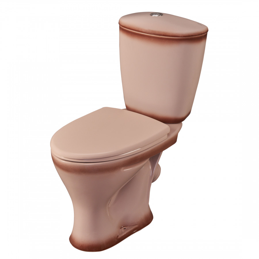 Унитаз-компакт "Версия" наклонный выпуск, с кнопочной арматурой и сиденьем, бежевый  SANTERI Унитаз-компакт "Версия" наклонный выпуск, с кнопочной арматурой и сиденьем, бежевый  SANTERI