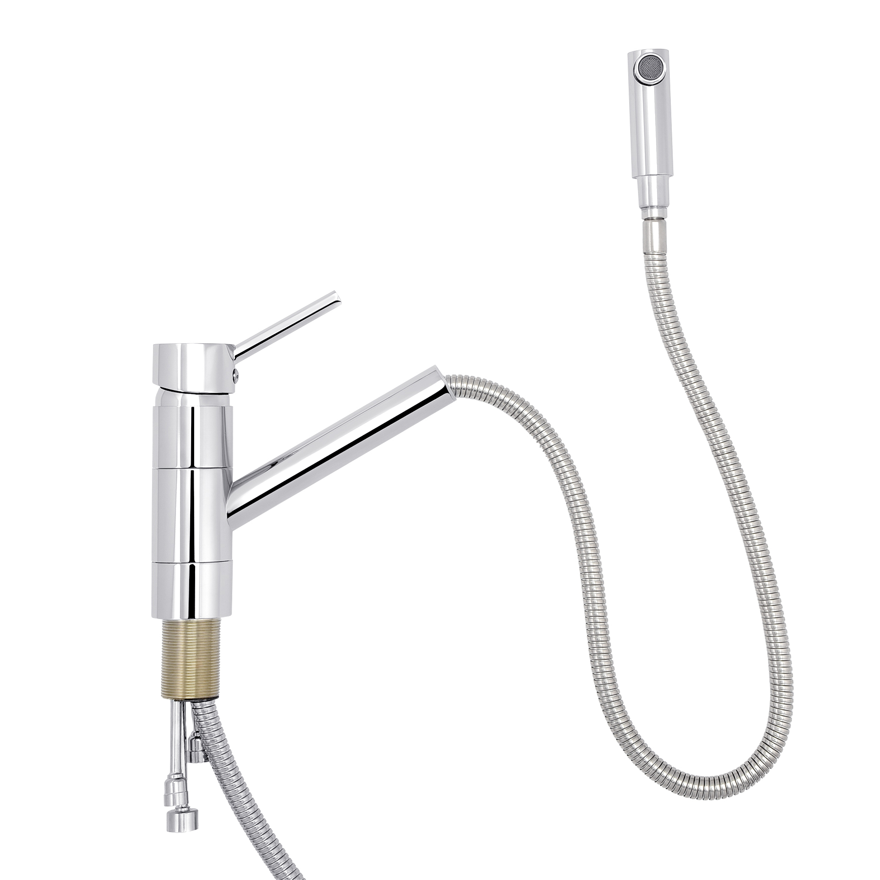 Смеситель для кухни СЛАВЕН Город СЛ-ОД-Д23 с вытяжным изливом хром