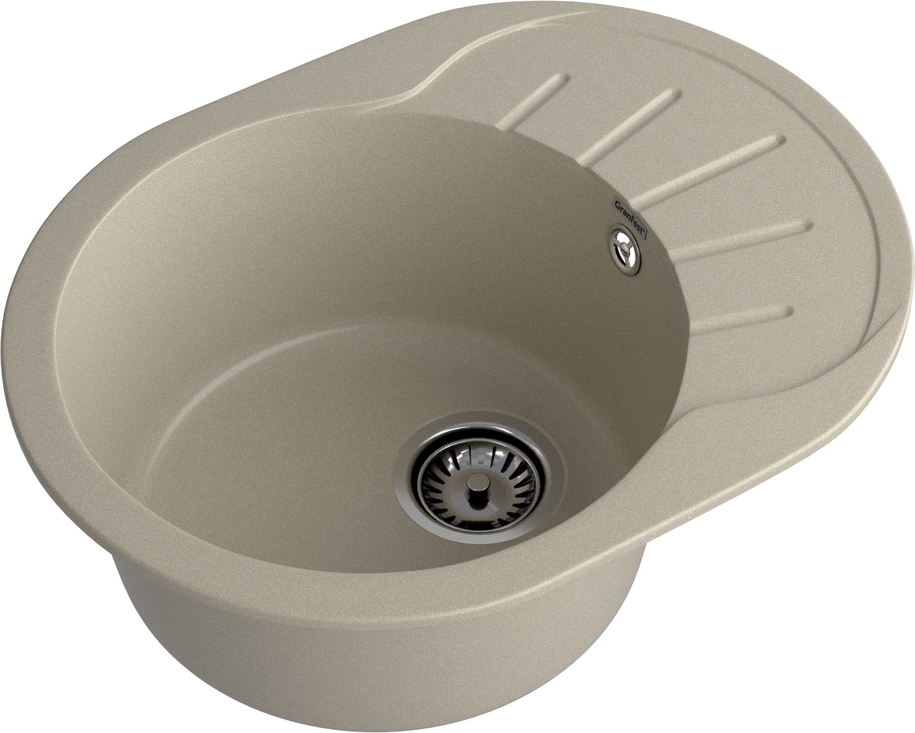 GRANFEST Мойка композит RONDO GF-R--580L  чаша с крылом 579*445мм  топаз арт.GF- GRANFEST Мойка композит RONDO GF-R--580L  чаша с крылом 579*445мм  топаз арт.GF-