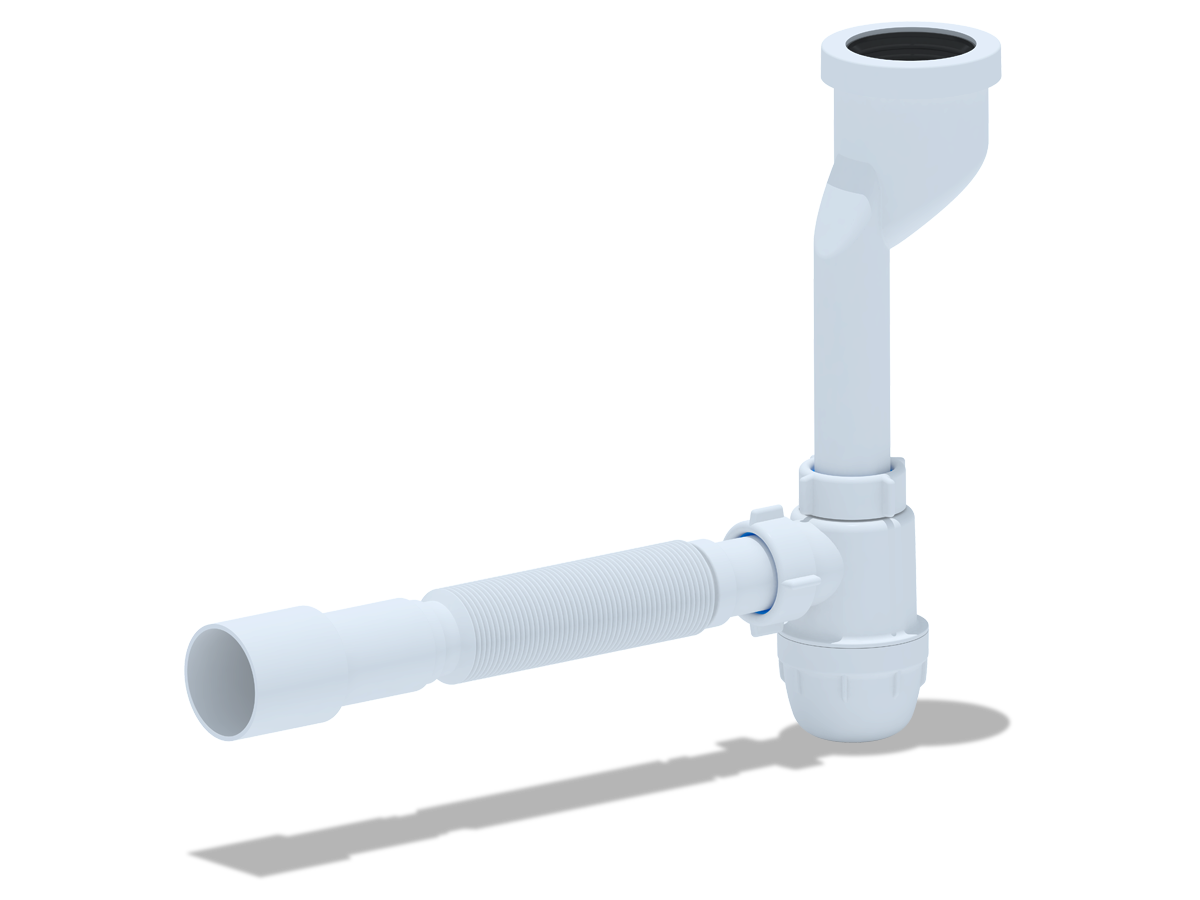 Сифон для писсуара АНИ Пласт U1016 40 с гибкой трубой 32х40/50