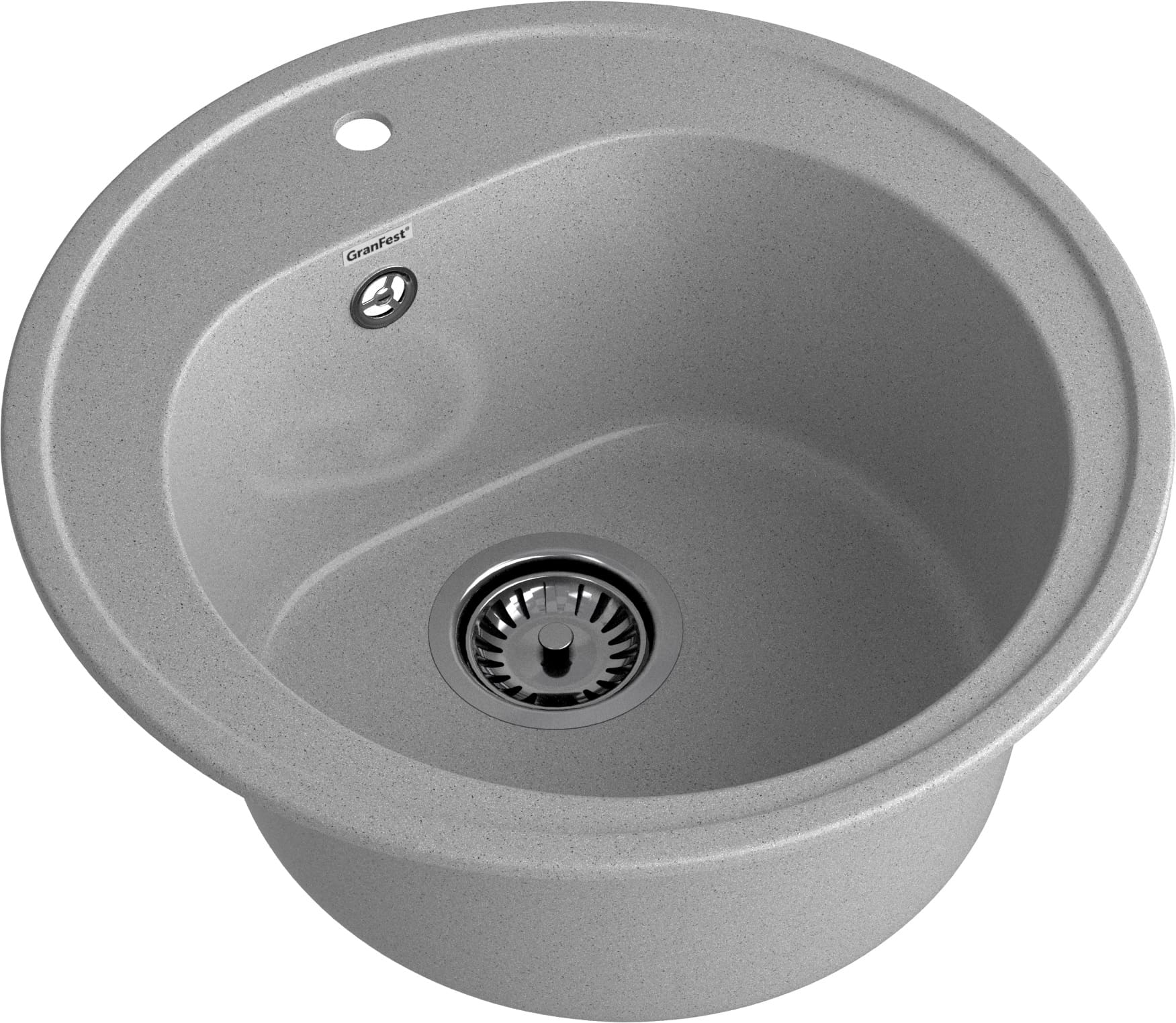 GRANFEST Мойка композит RONDO GF-R--510  D=510мм  серый   арт.GF- GRANFEST Мойка композит RONDO GF-R--510  D=510мм  серый   арт.GF-