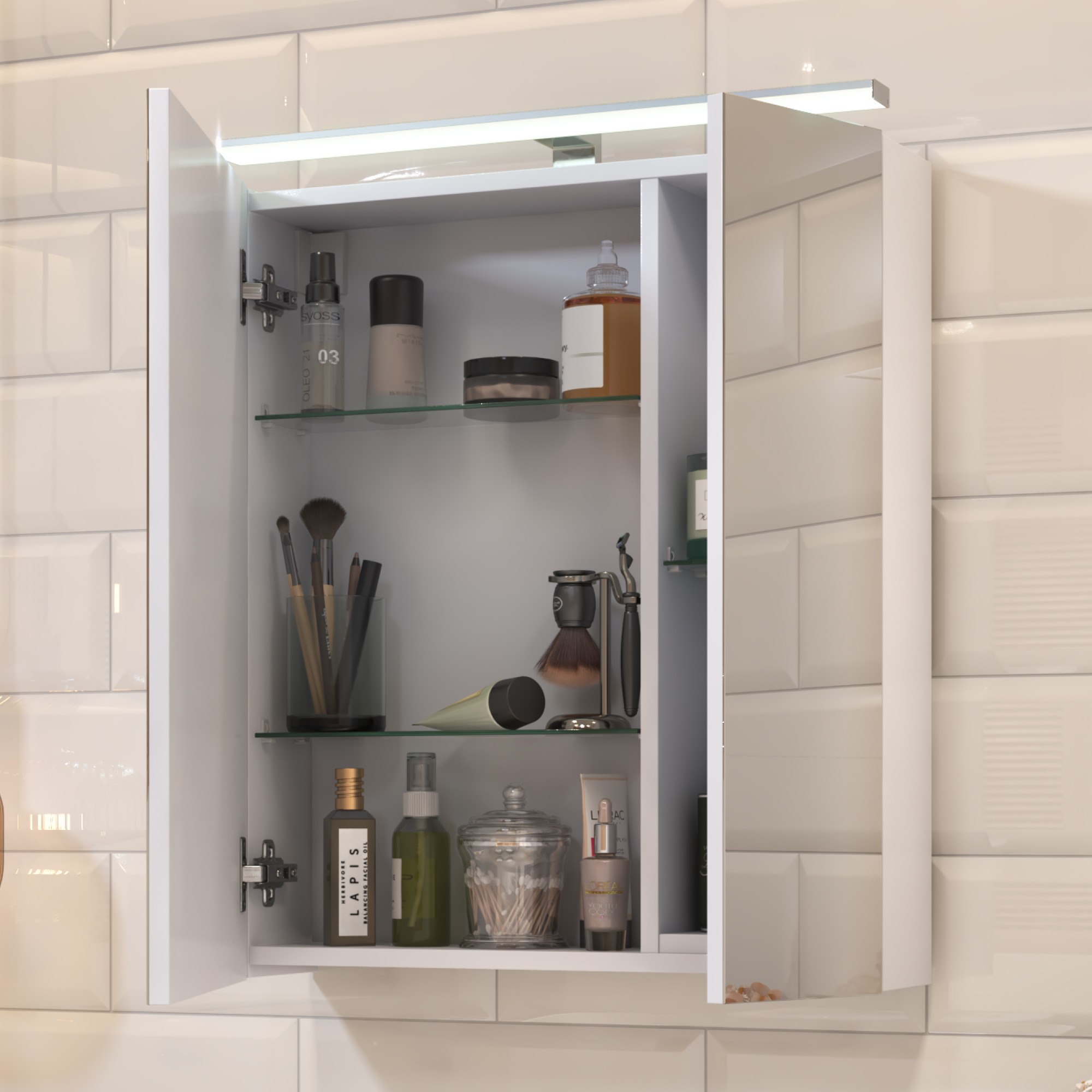 Зеркальный шкаф VIGO Plaza 60 подвесной белый (zsh.PLA.60.El) Зеркальный шкаф VIGO Plaza 60 подвесной белый (zsh.PLA.60.El)