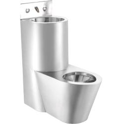 Туалет из нержавеющей стали с умывальником COMBI антивандальный Туалет из нержавеющей стали с умывальником COMBI антивандальный