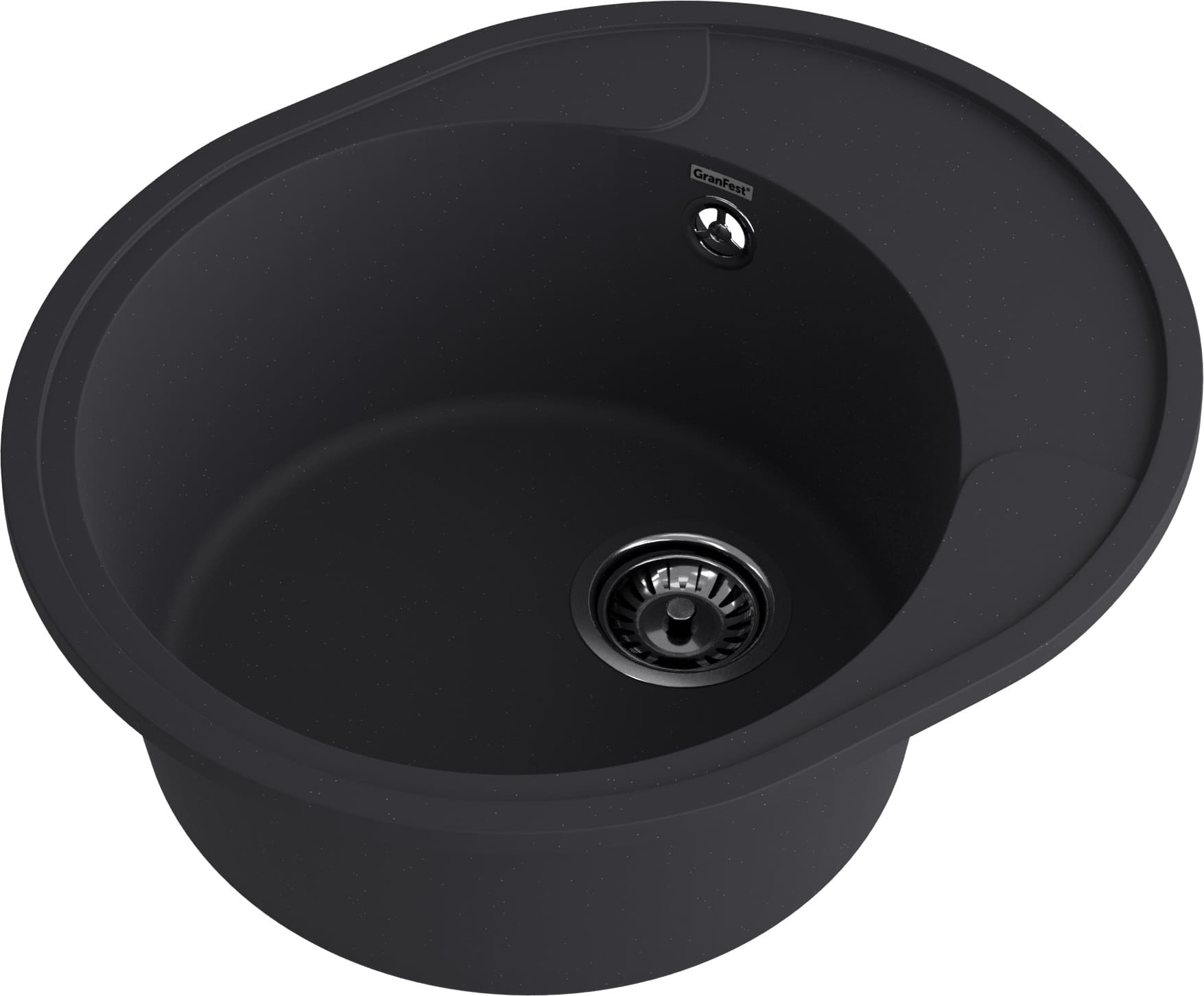 GRANFEST Мойка URBAN 857L  1-чаша+крыло 570*480мм черный арт.GF-UR- GRANFEST Мойка URBAN 857L  1-чаша+крыло 570*480мм черный арт.GF-UR-