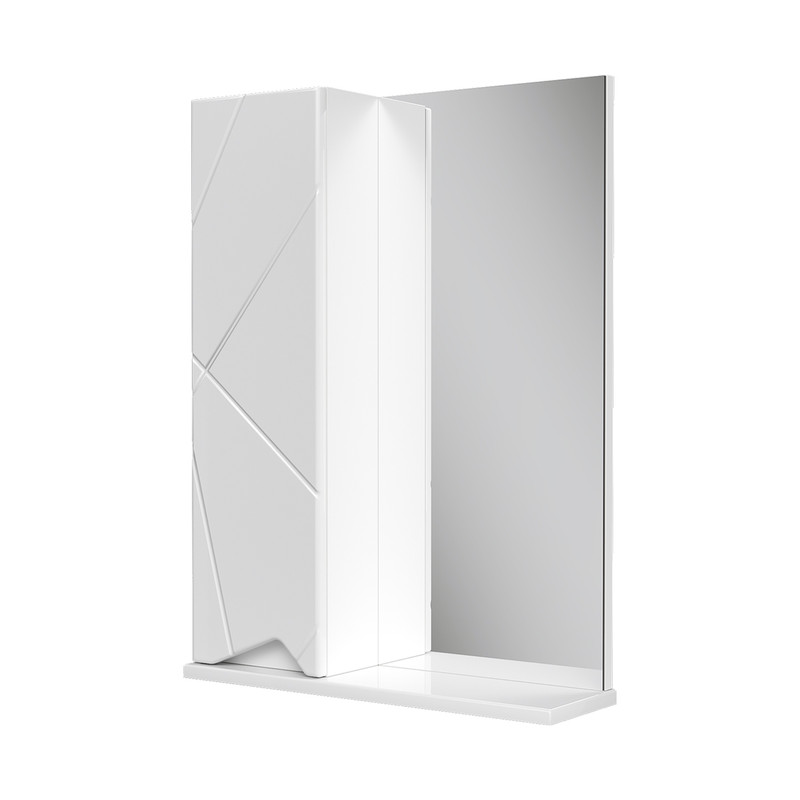 Зеркало-шкаф Pronto 50 левый, белый, VOLNA