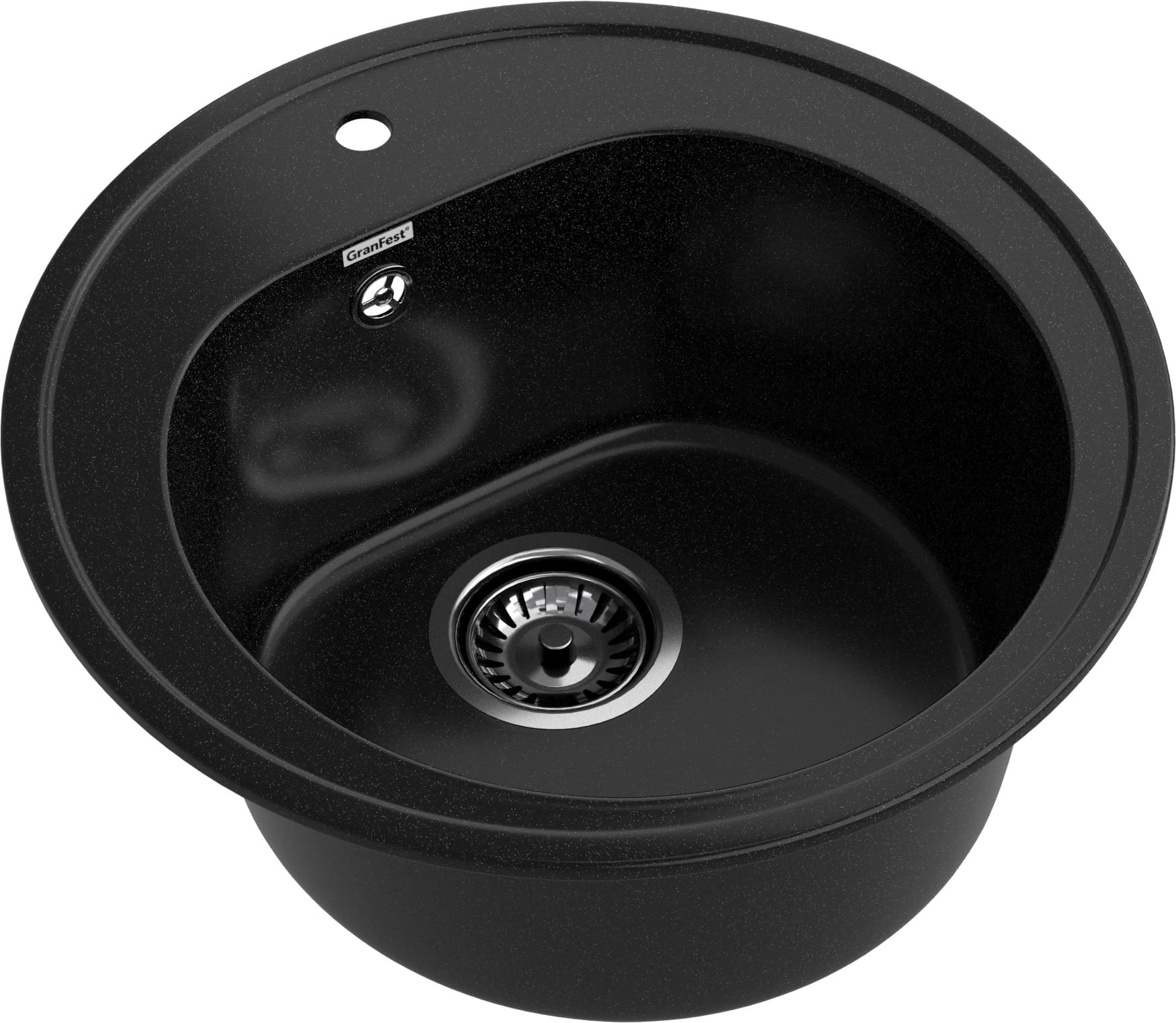 GRANFEST Мойка композит RONDO GF-R--510  D=510мм  черный   арт.GF- GRANFEST Мойка композит RONDO GF-R--510  D=510мм  черный   арт.GF-