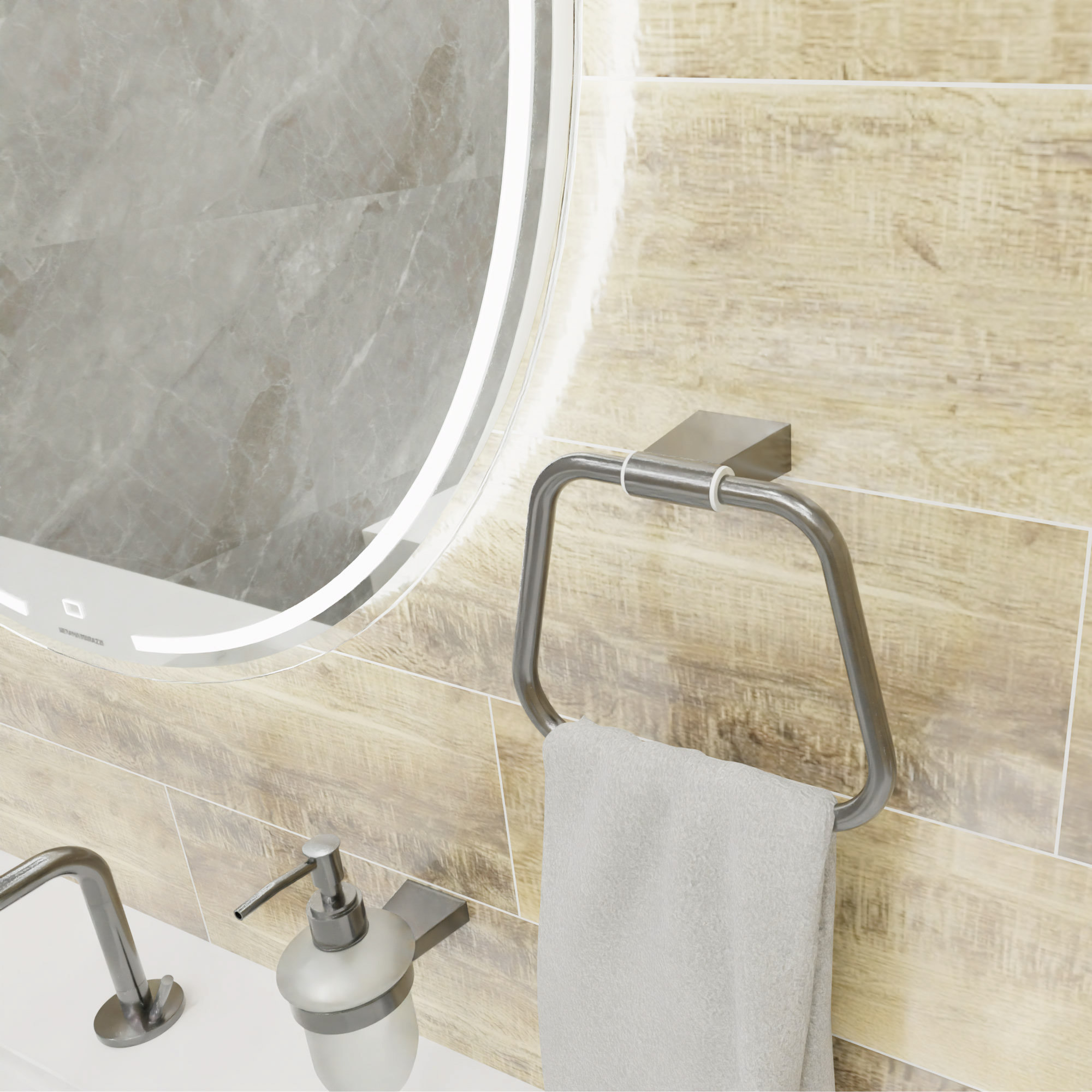 Полотенцедержатель кольцо FIXSEN Trend Graphite (FX-98011) Полотенцедержатель кольцо FIXSEN Trend Graphite (FX-98011)
