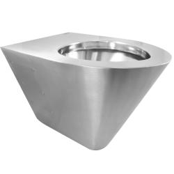 Унитаз из нержавеющей стали без сливного бака треугольный глянцевый 380х355х540 Унитаз из нержавеющей стали без сливного бака треугольный глянцевый 380х355х540