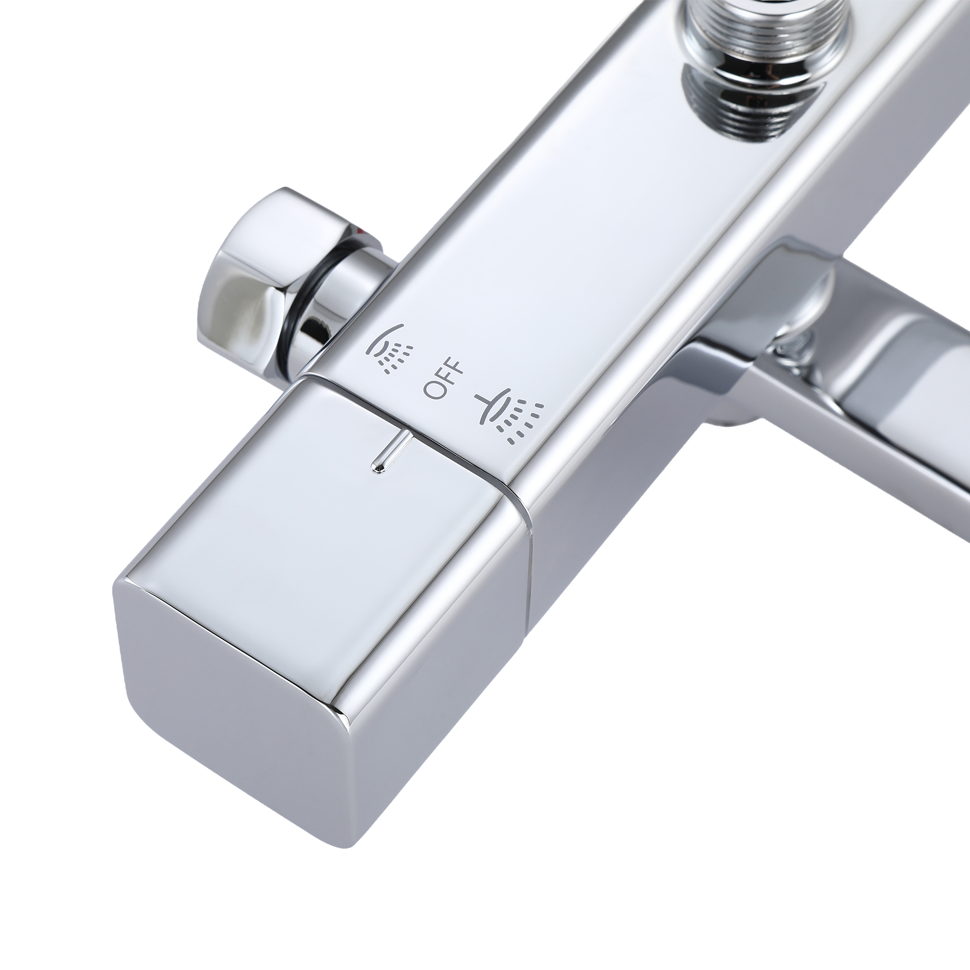 RAIN Смеситель для ванны с душевой стойкой и тропическим душем, хром, TOKITO