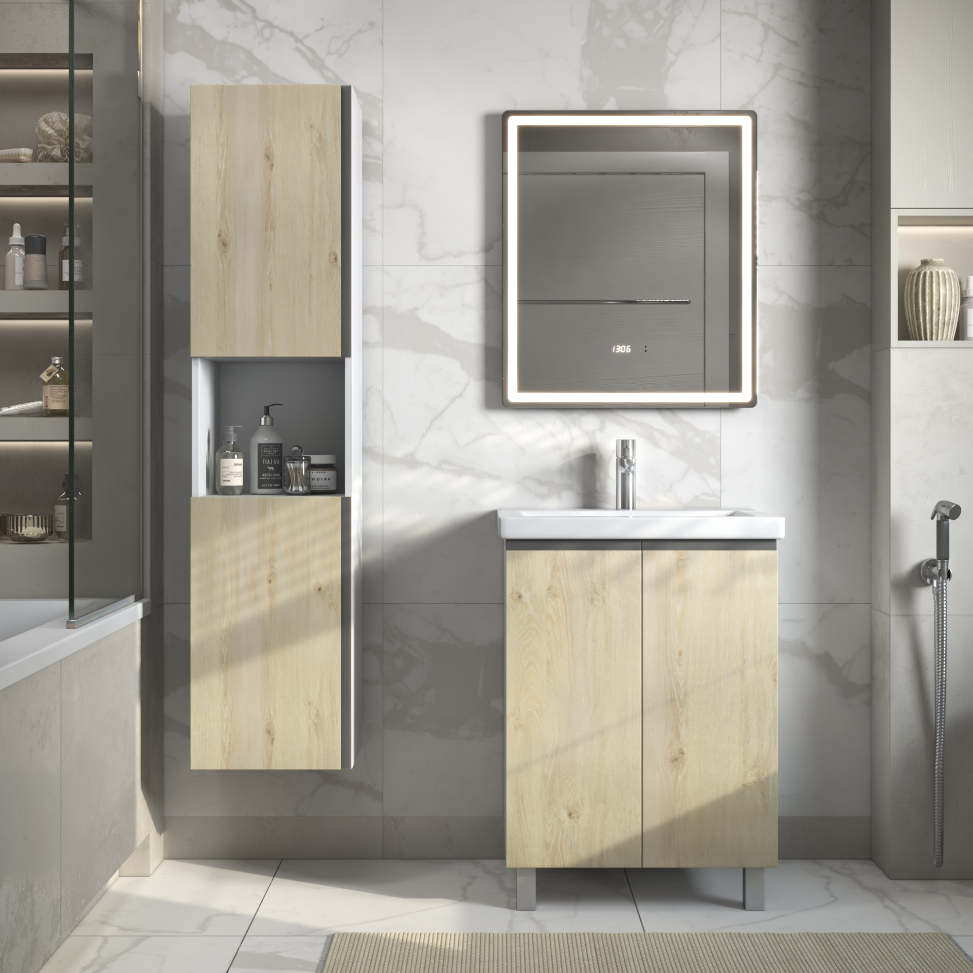 Тумба под раковину VIGO Yuma 60 напольная 346 дуб давос