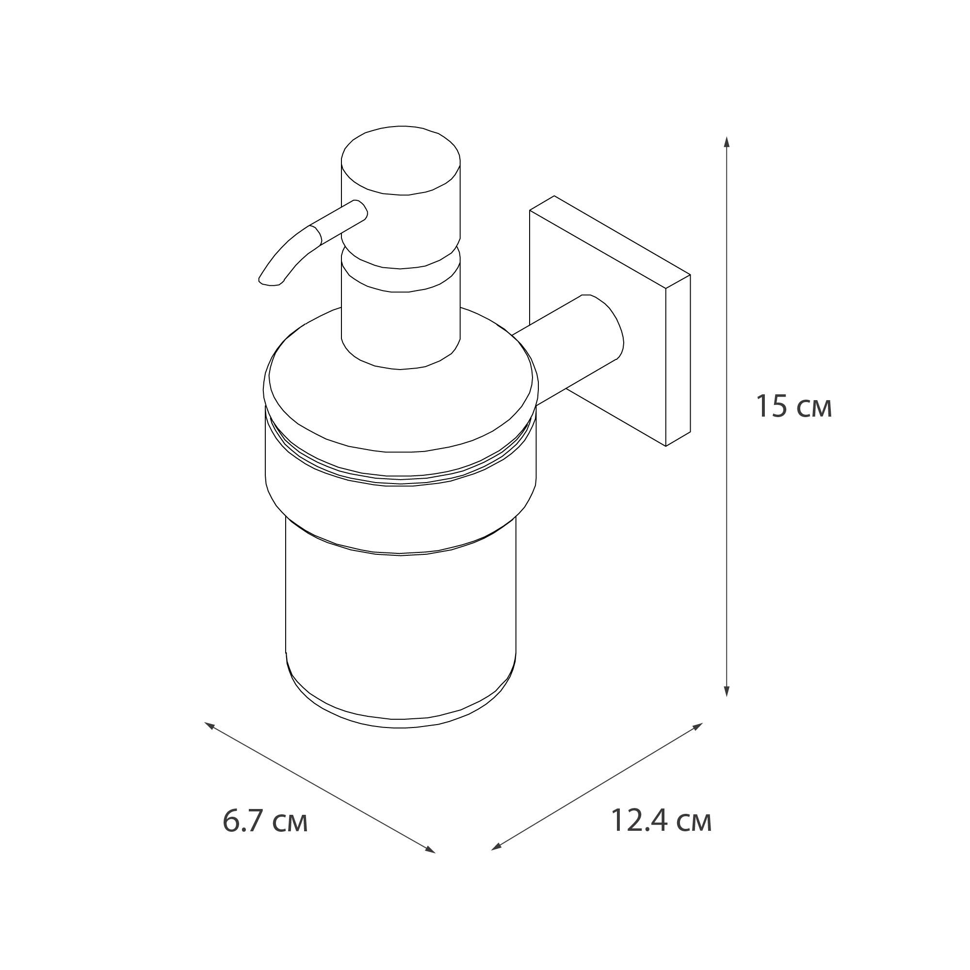 Дозатор жидкого мыла FIXSEN Lux Chrome (FX-15012)