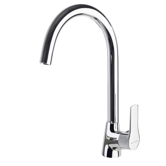 Смеситель высокий для кухни однорычажный TITANIUM 180602