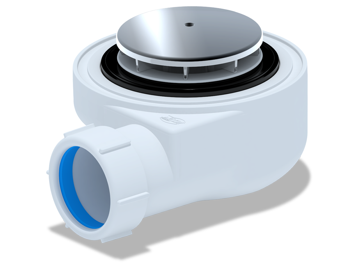 Сифон для душевого поддона  1 1/2**50, h 55 хром, ANI PLAST