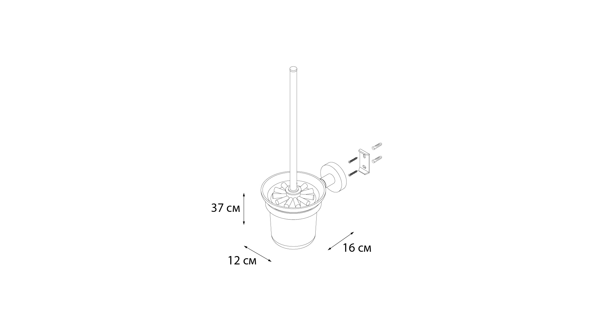 Ерш для туалета хром FIXSEN Comfort Chrome (FX-85013)