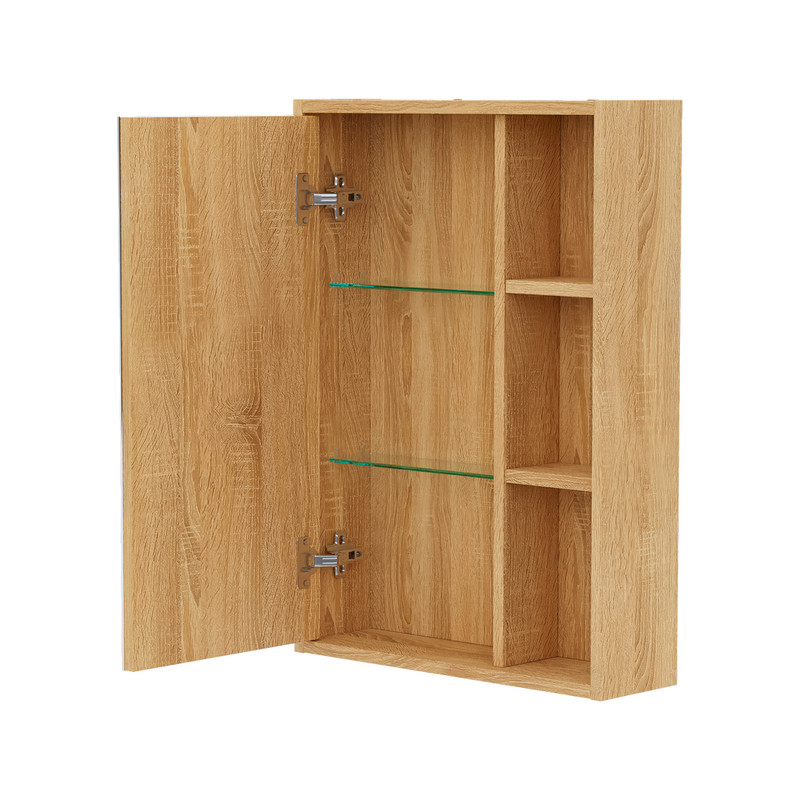 Шкаф зеркальный Osmond 50, повесной, дуб сонома, VOLNA