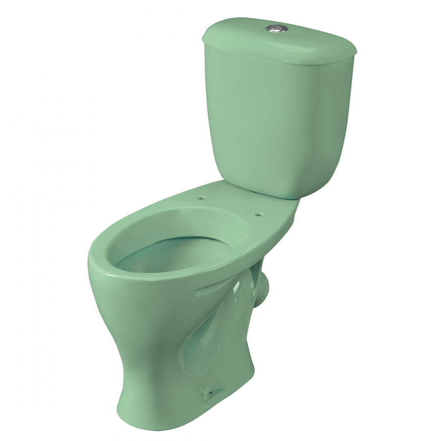 Унитаз-компакт "Воротынский" косой выпуск, с кнопочной арматурой и сиденьем, салатовый  SANTERI Унитаз-компакт "Воротынский" косой выпуск, с кнопочной арматурой и сиденьем, салатовый  SANTERI