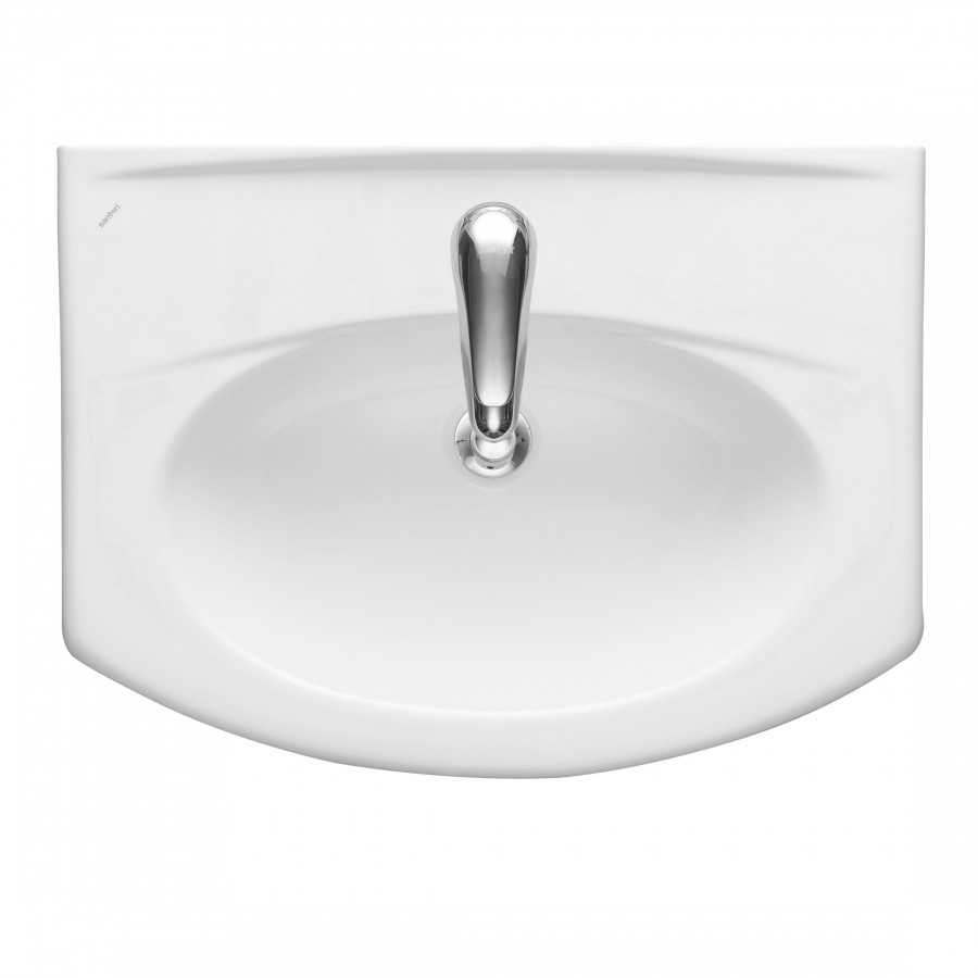 Умывальник мебельный "Новая грань" 62 см.  с отв., с переливом (хром. кольцо) 1 сорт SANTERI Умывальник мебельный "Новая грань" 62 см.  с отв., с переливом (хром. кольцо) 1 сорт SANTERI