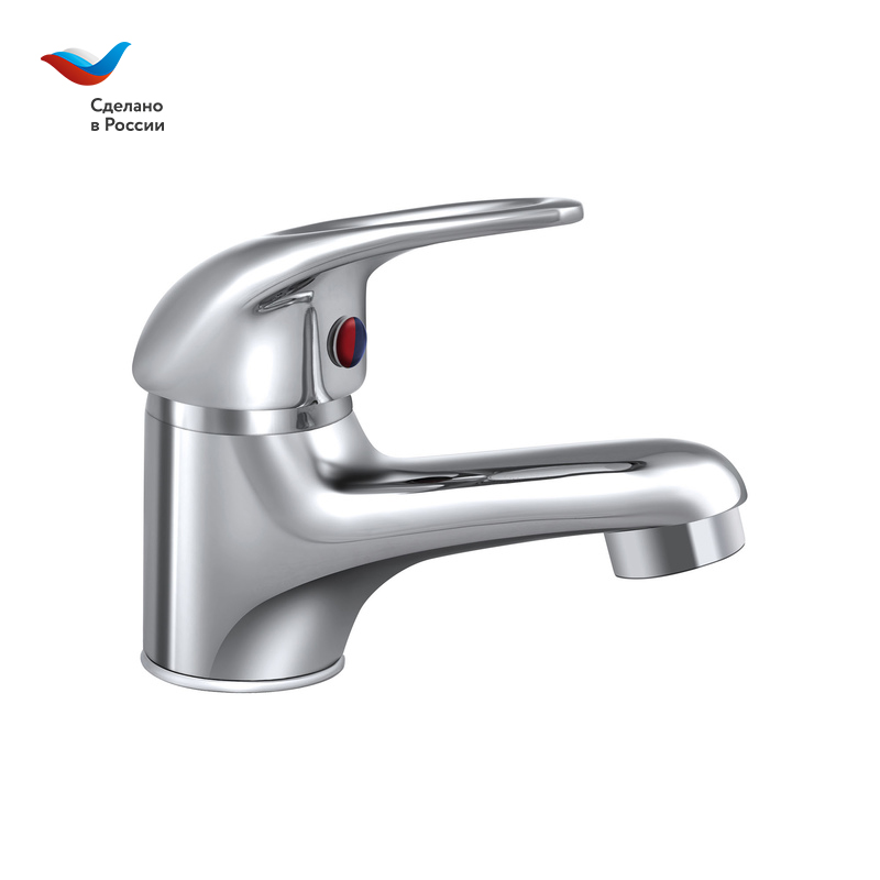 ПРОРАБ Смеситель для умывальника с литым изливом (б/з подвод.), одноручный, СЛАВЕН, Р10