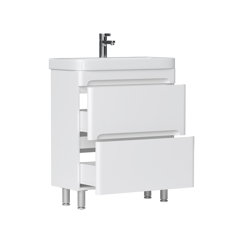 Тумба EQUIL Nice 70 напольная 2 ящ. белая (под раковину 9595-70) Тумба EQUIL Nice 70 напольная 2 ящ. белая (под раковину 9595-70)