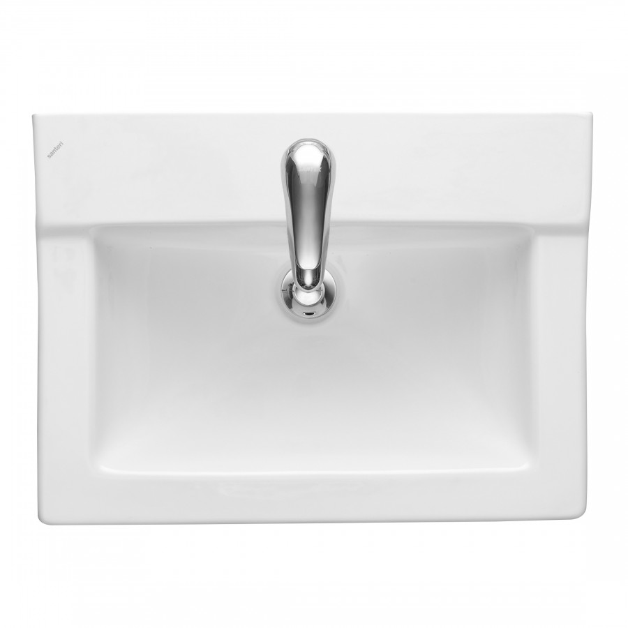Умывальник "Орион" 57,2см. с отв., с переливом (хром. кольцо) 1 сорт SANTERI Умывальник "Орион" 57,2см. с отв., с переливом (хром. кольцо) 1 сорт SANTERI