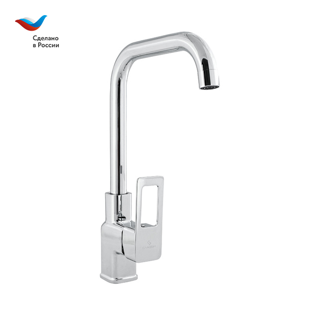 КОТТЕДЖ Смеситель для мойки с высоким Г-образным изливом, СЛАВЕН, Н22
