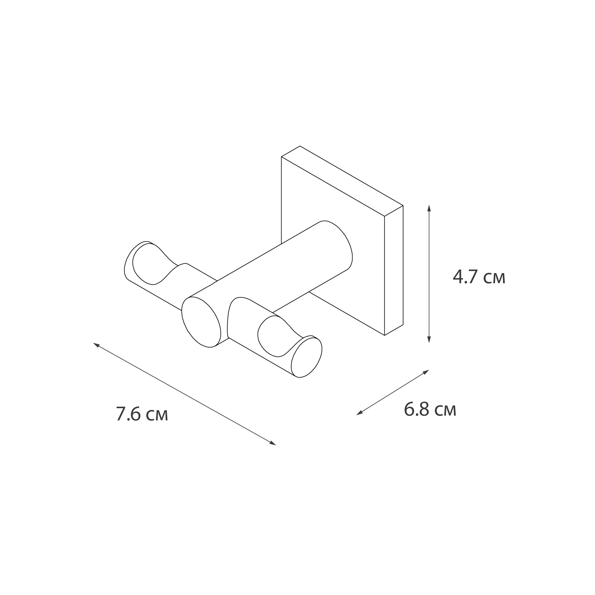 Крючок двойной FIXSEN Lux Chrome (FX-15005A) Крючок двойной FIXSEN Lux Chrome (FX-15005A)