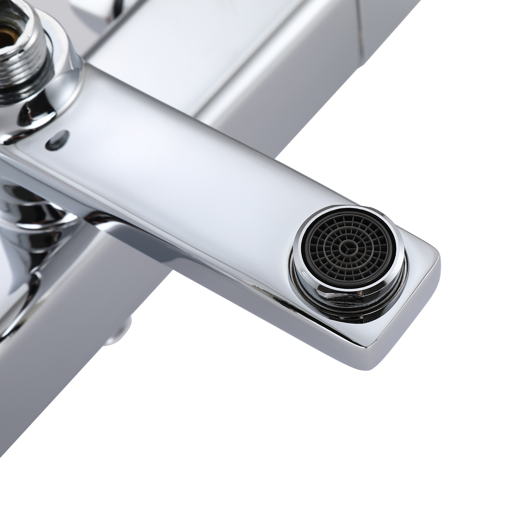 RAIN Смеситель для ванны с душевой стойкой и тропическим душем, хром, TOKITO