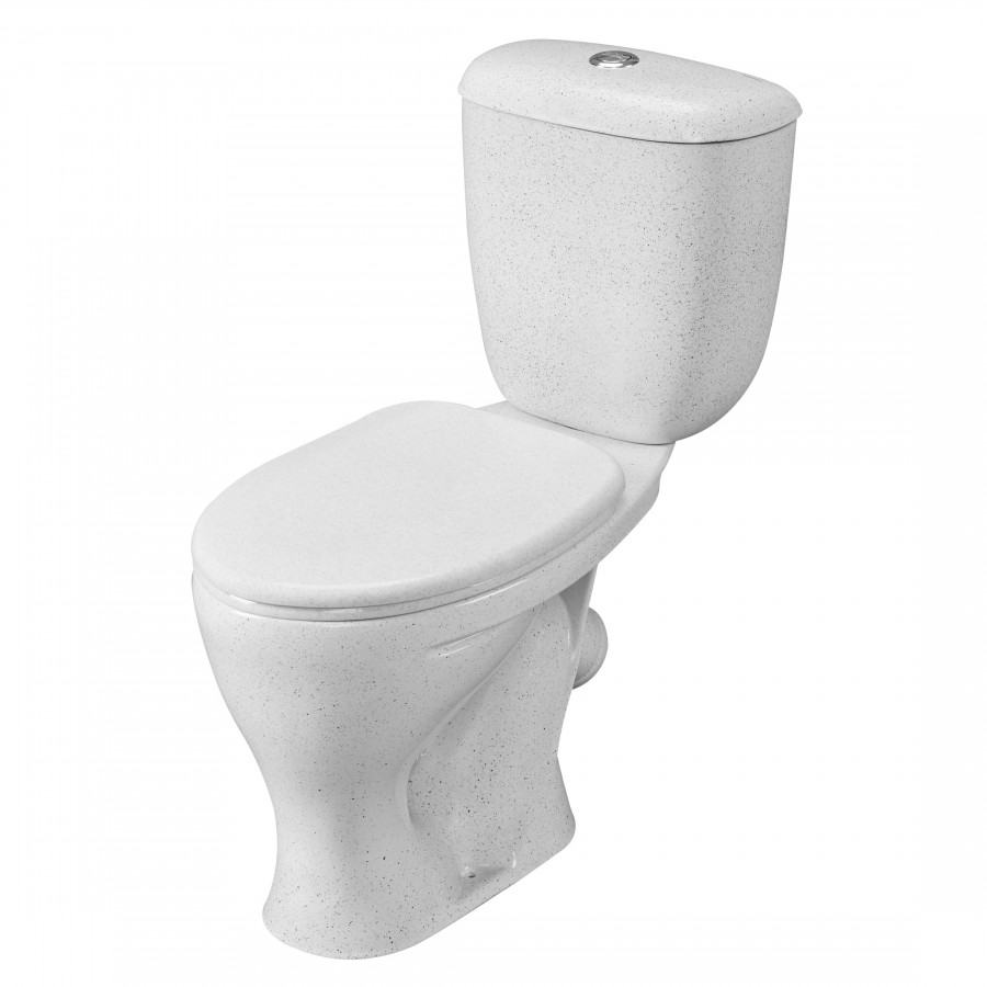 Унитаз-компакт "Воротынский" косой выпуск, с кнопочной арматурой и сиденьем, крап на белом SANTERI Унитаз-компакт "Воротынский" косой выпуск, с кнопочной арматурой и сиденьем, крап на белом SANTERI