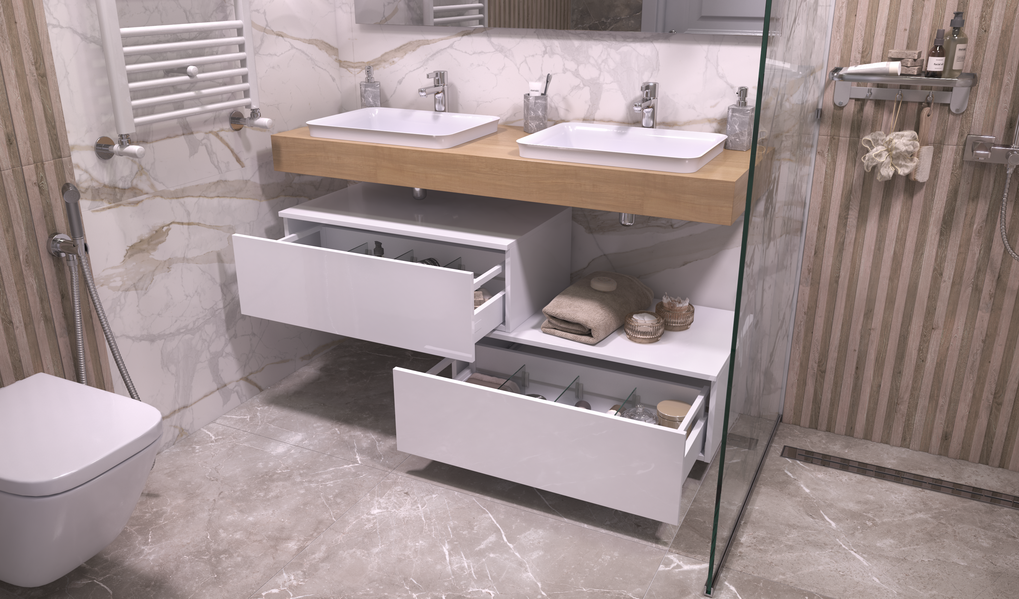 Тумба VELVEX Юнит/Unit 800-0-1 навесная белый матовый