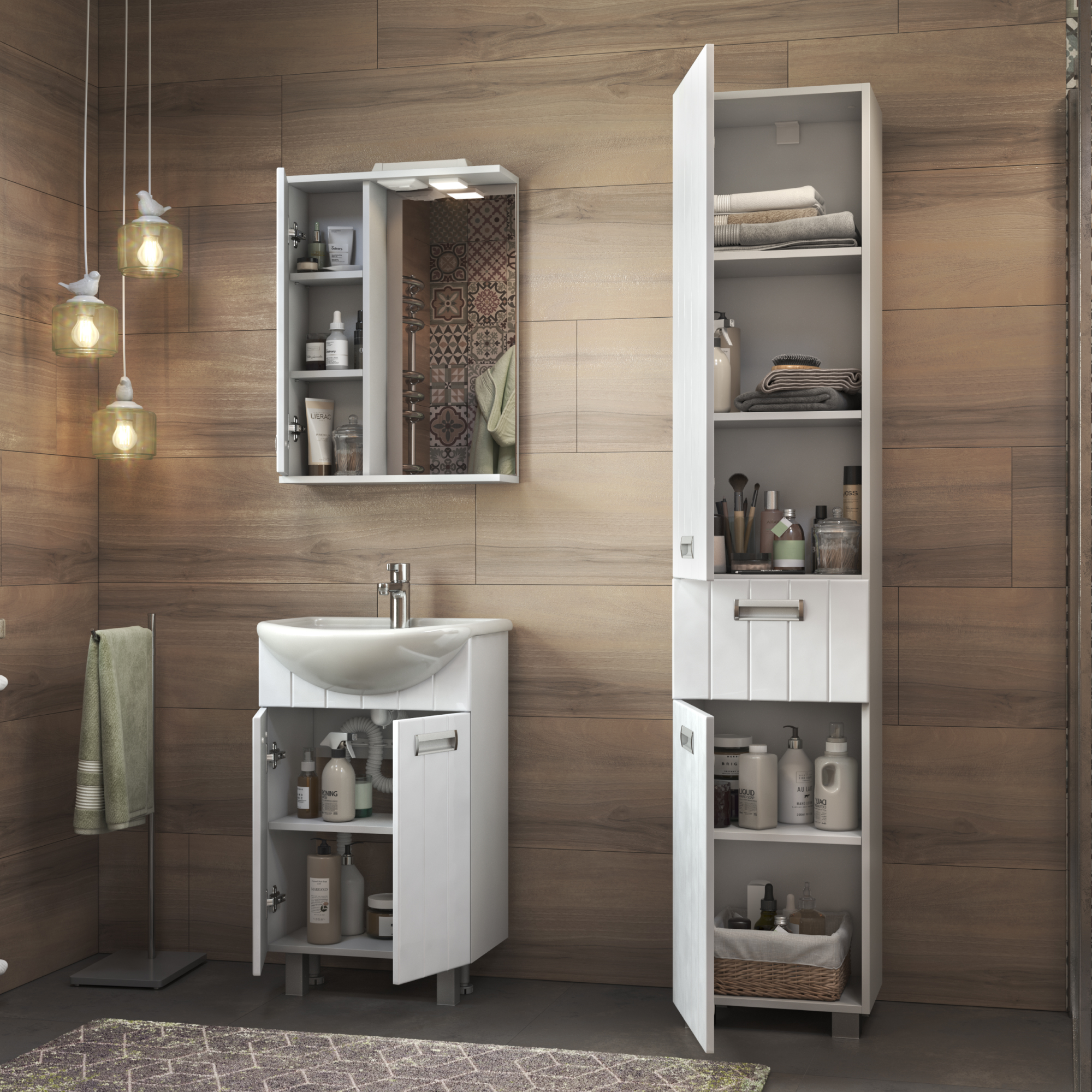 Зеркало со шкафом VIGO Diana 50 подвесное белый (z.DIA.50.L.El) Зеркало со шкафом VIGO Diana 50 подвесное белый (z.DIA.50.L.El)