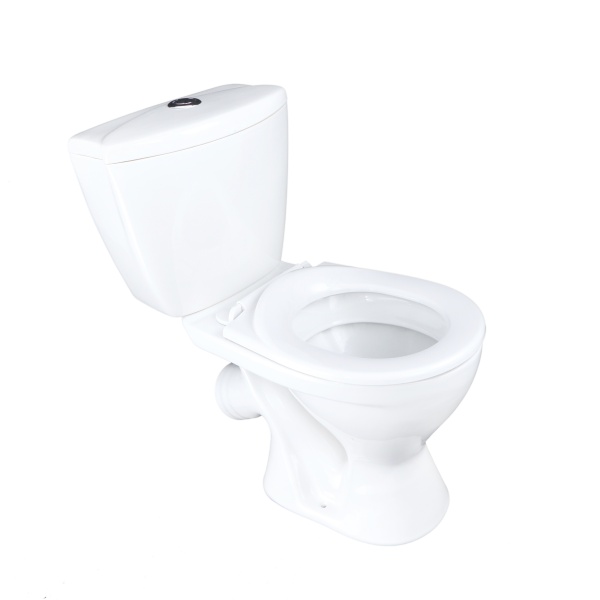 Унитаз-компакт "Вершок" наклонный выпуск, нижняя подводка, цельнолитая полка, кнопочная арматура, си