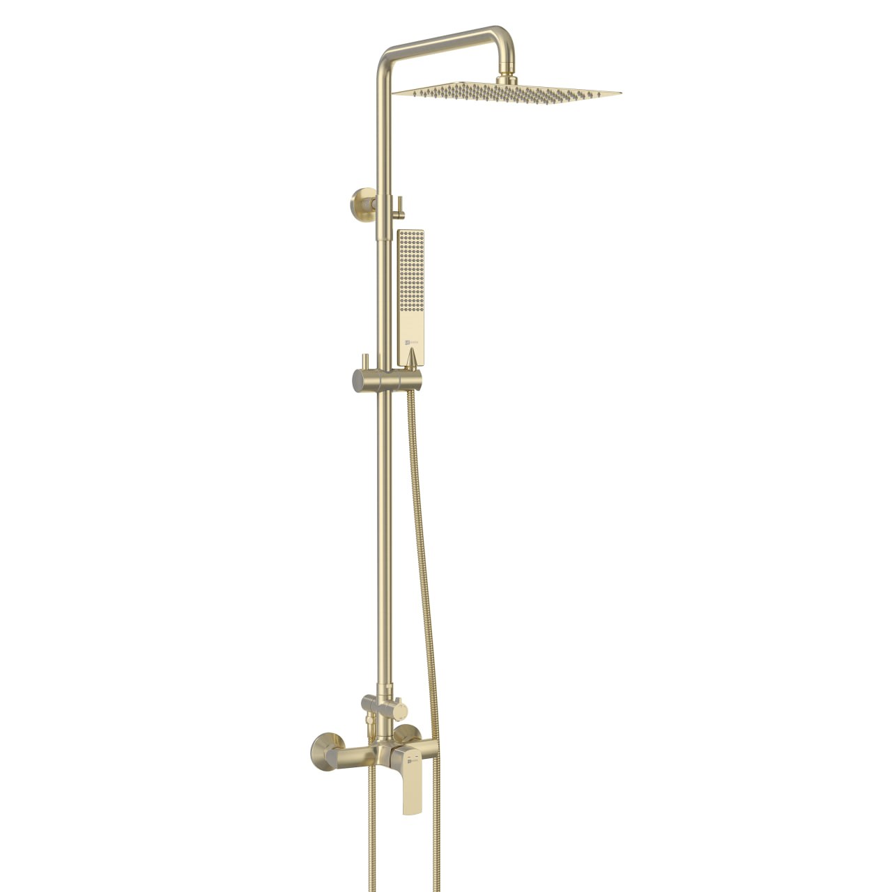 URSUS Смеситель LM7260BG для душа с регулируемой высотой штанги и верхней душевой лейкой "Тропически