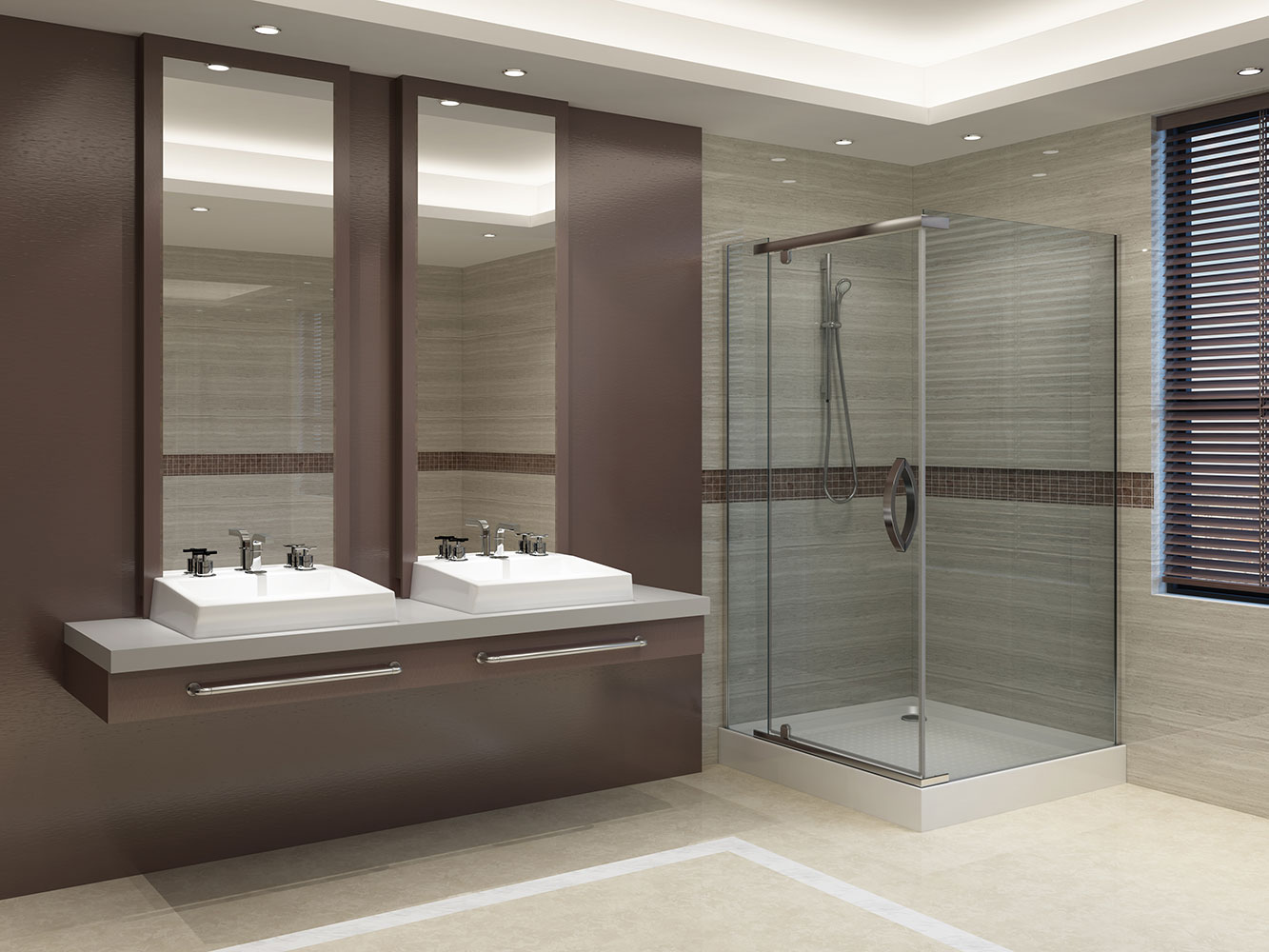 Душевой уголок ALEX BAITLER 2 серия AB244-90 тонированное стекло