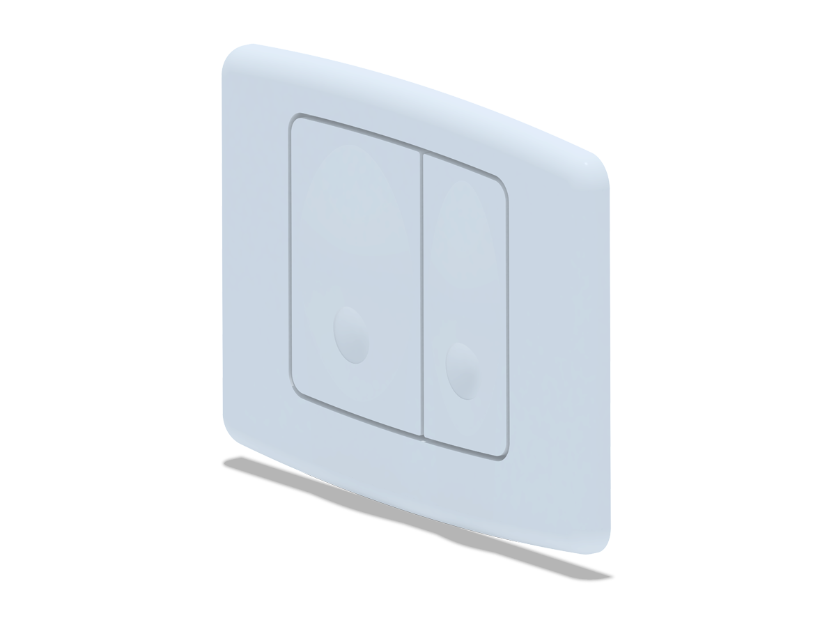 Клавиша для  системы скрытойустановки унитаза белая, ANI PLAST