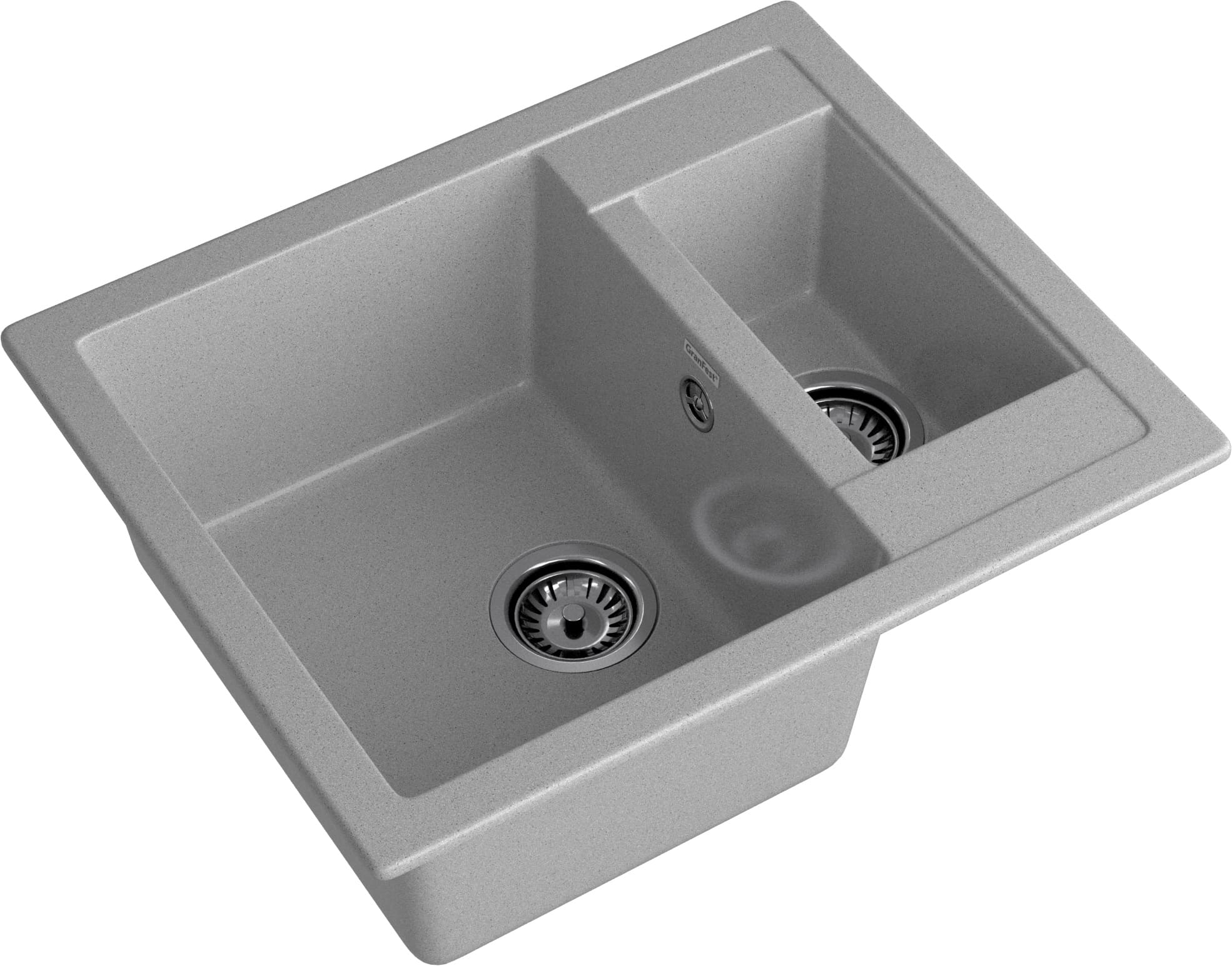 GRANFEST Мойка композит QUADRO GF-Q--610K 1.5-чаши. 610*500мм  серый арт.GF- GRANFEST Мойка композит QUADRO GF-Q--610K 1.5-чаши. 610*500мм  серый арт.GF-