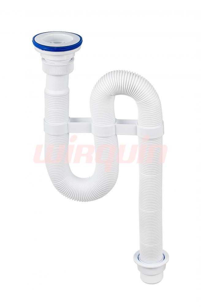 Сифон гофрированный VIR (1 1/2xØ40/50), пластиковая чашка Ø70 мм, VIRPLAST