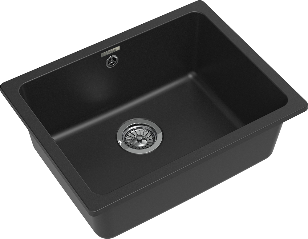 RIVELATO Мойка BERKANA 50 подст.монтаж 1-чаш 560*430 antracite арт. RIVELATO Мойка BERKANA 50 подст.монтаж 1-чаш 560*430 antracite арт.
