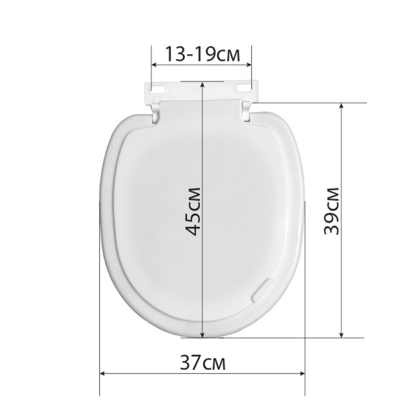 Сиденье для унитаза "Универсал" (Лобня) ПД-003 круглое, белое.