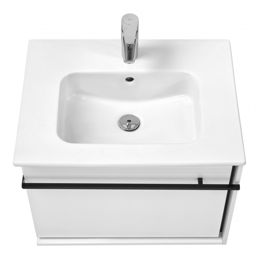 ANETO Тумба под раковину VICTORIA-N UNIK 60, белый глянец, ROCA
