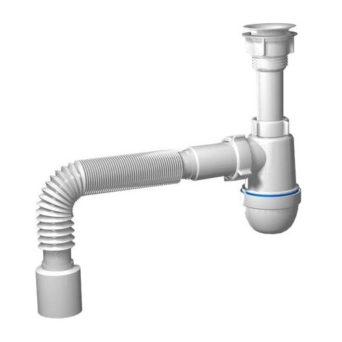 Сифон для мойки АНИ Пласт Варяг C5005 1 1/4 дюйма 40 с гибкой трубой 40х40