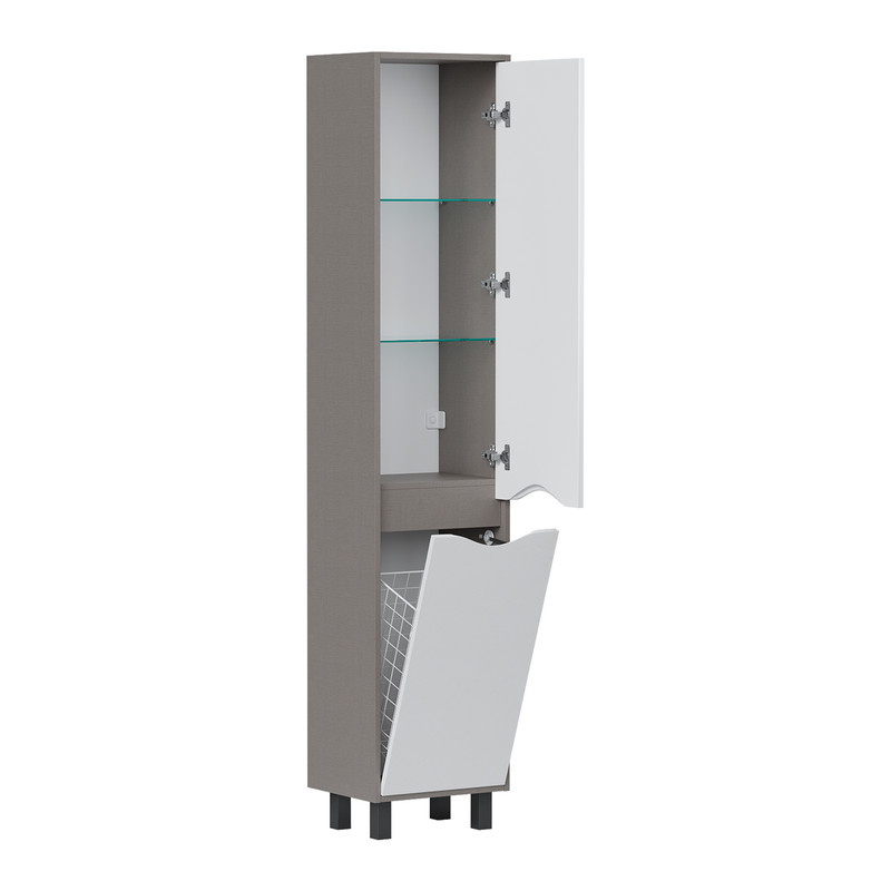 Пенал EQUIL Smile 40 напольный лен антрацит/графит