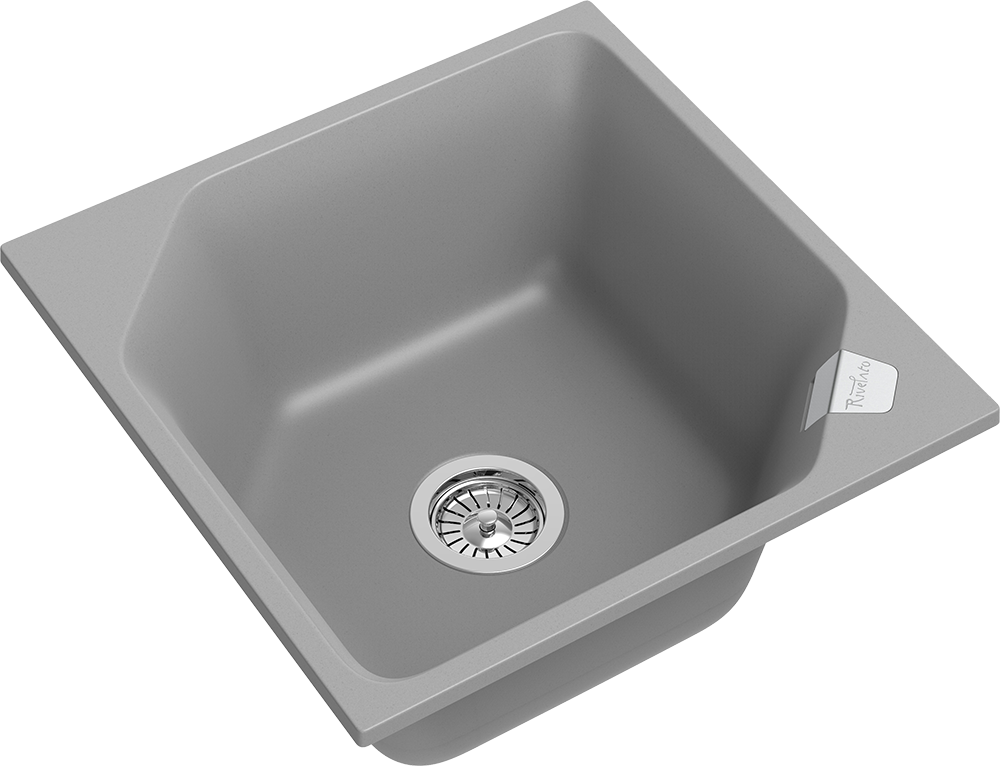 RIVELATO Мойка LOCUS 50  1-чаш 500*500 grigio metallizzato арт. RIVELATO Мойка LOCUS 50  1-чаш 500*500 grigio metallizzato арт.